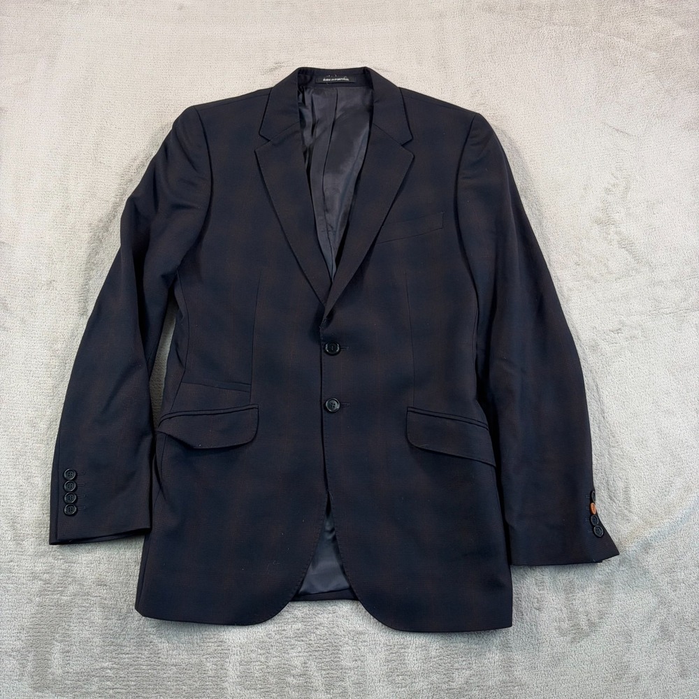 Paul Smith Sports Coat Blazer Jacket 38 Navy Multi Plaid Wool Designer $1295‎
